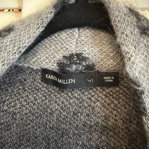 Karen Millen Brushed Leopard Print Wool Blend Animal Print Open Cardigan - Picture 3 of 8